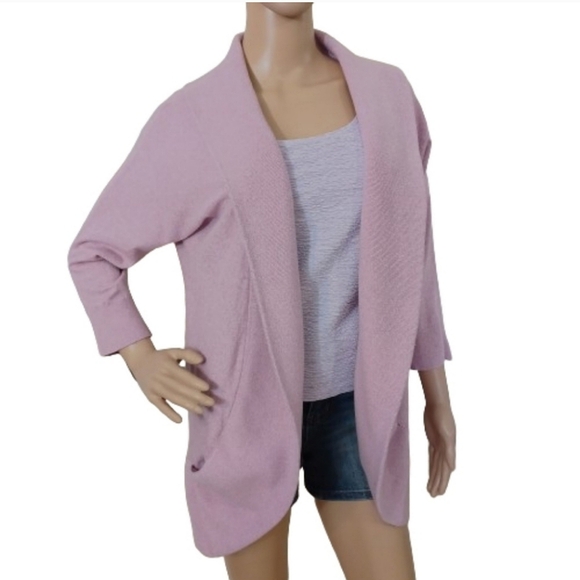Lands' End Sweaters - Lands' End Soft Pastel Pink Shawl Collar Cardigan Sweater Top